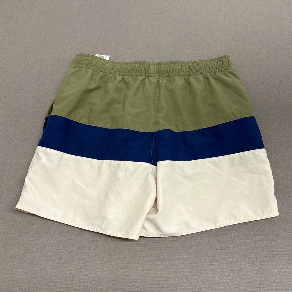 Adidas Primegreen Mens Swim Trunks Colorblock Green Blue Cream Large L